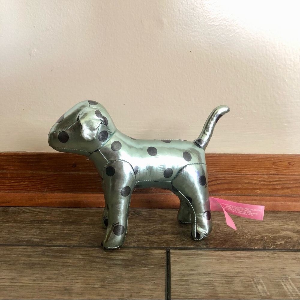 Victoria’s Secret PINK dog 2012 metallic green blue polka dot